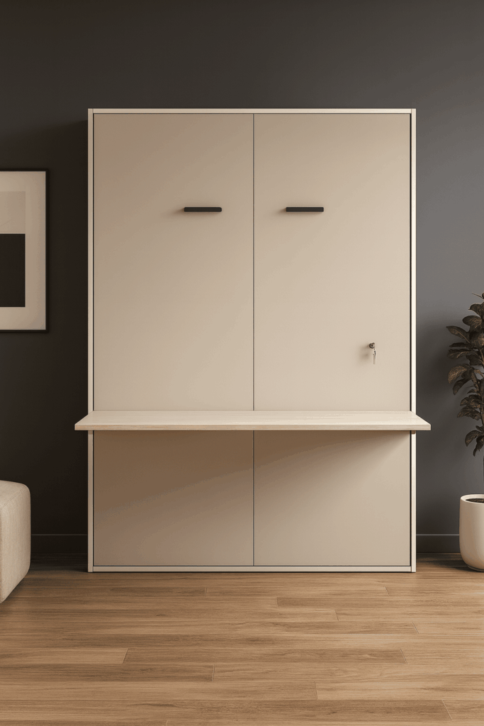 Vertikaal opklapbed met bureau - Romacé met optidesk