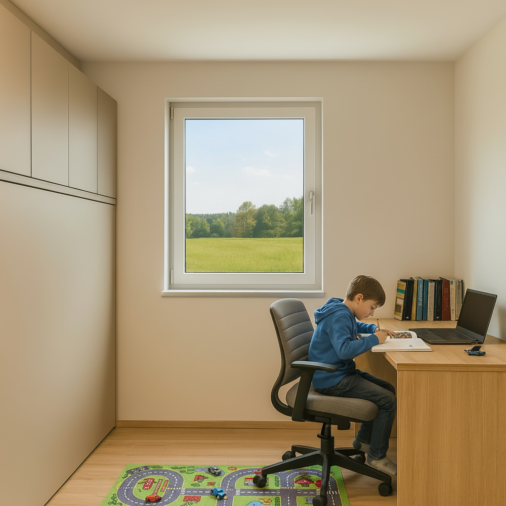 Romacé opklapbed type Horizonta met opzetkast in kinderkamer
